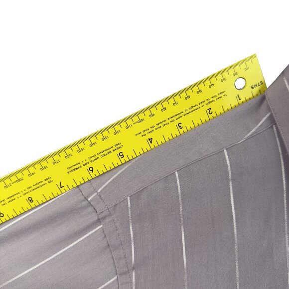 VTG John Henry Fitted Collection Grey Pinstripe Dress Shirt  (16½ 34/35) Office - Picture 11 of 13